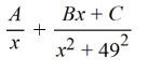 <strong>Select the form of the partial fraction decomposition for the given rational expression. Do not solve for the constants. </strong> A) B) C) D)