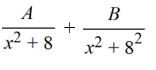 <strong>Select the form of the partial fraction decomposition for the given rational expression. Do not solve for the constants. </strong> A) B) C) D)