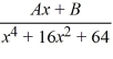 <strong>Select the form of the partial fraction decomposition for the given rational expression. Do not solve for the constants. </strong> A) B) C) D)