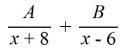<strong>Select the form of the partial fraction decomposition for the given rational expression. Do not solve for the constants. </strong> A) B) C) D)