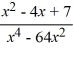 Select the form of the partial fraction decomposition for the given rational expression. Do not solve for the constants.  