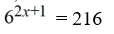<strong>Solve the exponential equation exactly for x. </strong> A) 3/2 B) 217/2 C) 1 D) 2