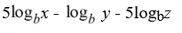 <strong>Write the expression as a sum or difference of logarithms. </strong> A) B) C) D)