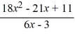 For the rational function f (x) = , find the equation of the slant asymptote.