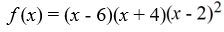 For the polynomial function   , find the y-intercept.