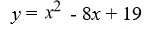 Rewrite the quadratic equation in standard form by completing the square.