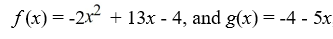 <strong>Given the functions , find </strong> A) B) C) D)