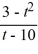 Given the function G(t) = , state the domain in interval notation.