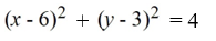 <strong>Find the equation of the circle with radius 4 and center (-6, -3) in standard form.</strong> A) B) C) D)