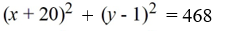 <strong>Find the equation of the circle with radius 6 and center (20, -1) in standard form.</strong> A) B) C) D)