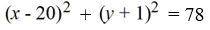 <strong>Find the equation of the circle with radius 6 and center (20, -1) in standard form.</strong> A) B) C) D)