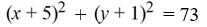 <strong>The point (-5, -1) lies on a circle centered at (3, 2). Find the equation of the circle in standard form.</strong> A) B) C) D)