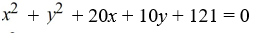 Transform the equation into standard form by completing the square. State the center and radius.