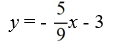 <strong>Write the equation of the line given the slope m = -5/9 and a point (-11, 3) that lies on the line.</strong> A) B) C) D)