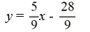 <strong>Write the equation of the line given the slope m = -5/9 and a point (-11, 3) that lies on the line.</strong> A) B) C) D)