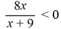 Solve the rational inequality and express the solution set in interval notation.
