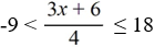 Solve and express solution in interval notation.