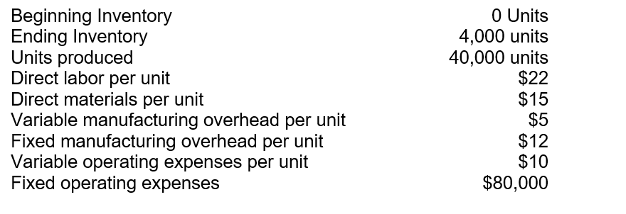 <strong>The following information applies to Hawks Corporation: Using variable costing, what will Hawks record as contribution margin if the units were sold for $95 each and assuming no variances were reported?</strong> A)$504,000. B)$1,476,000. C)$1,548,000. D)$1,908,000.