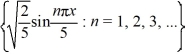 <strong>Consider the Sturm-Liouville problem Given the eigenfunctions of this boundary value problem are . Using this as an orthonormal basis, which of the following is the eigenfunction expansion of </strong> A) B) C) D)
