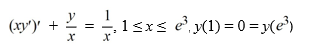 Consider the boundary value problem This equation is in self-adjoint form.
