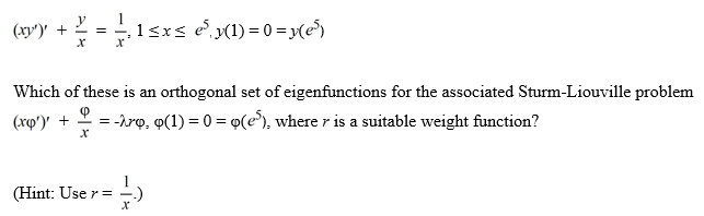 <strong>Consider the boundary value problem </strong> A) B) C) D)