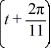 Consider the following periodic function with period : f (t) = f = f (t) The Fourier representation has the form What is the value of ?