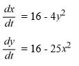 <strong>Which of the following is a critical point of this nonlinear system? Select all that apply.</strong> A) \left(\frac{5}{4}, \frac{1}{2}\right) B) \left(-\frac{4}{5},-2\right) C) \left[-\frac{5}{4}, \frac{1}{2}\right) D) \left(\frac{5}{4},-\frac{1}{2}\right) E) \left(\frac{4}{5}, 2\right) F) \left(\frac{4}{5},-2\right) G) \left(-\frac{5}{4},-\frac{1}{2}\right) H) \left(-\frac{4}{5}, 2\right) I) (0,0)