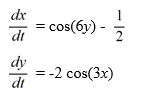 <strong>Consider the following nonlinear system: Which of the following statements are true? Select all that apply.</strong> A) \left(\frac{\pi}{6}, \frac{5 \pi}{18}\right) is an unstable saddle point. B) \left(-\frac{\pi}{6}, \frac{\pi}{18}\right) is a stable center. C) \left(-\frac{\pi}{6}, \frac{\pi}{36}\right) is a stable center. D) \left(\frac{\pi}{3},-\frac{5 \pi}{18}\right) is an asymptotically stable spiral point. E) \left(\frac{3 \pi}{6},-\frac{\pi}{18}\right) is an improper node. F) \left(\frac{\pi}{3}, \frac{\pi}{36}\right) is a stable center.