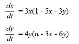 <strong>Suppose ? is a positive real parameter. Consider this competing species model: Which of the following statements is true?</strong> A) The origin is an unstable node. B) The origin is an unstable saddle point. C) The origin is an asymptotically stable node. D) The origin is a stable center.