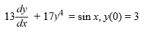 <strong>Consider the following initial value problem How would you need to rewrite this problem in order to apply Euler's method to approximate the solution of this problem at a value of x?</strong> A) B) C) D)