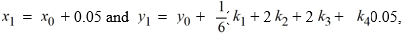 <strong>Consider the following initial value problem The following question pertains to the various computational steps and identifications involved in applying Runge-Kutta's 4th order method to evaluate y(0.15). To compute identify the parameter below. In what follows, K<sub>2</sub> = ________</strong> A) B) C) D)