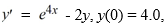 <strong>Given the initial value problem how many steps n are needed for the RK method to find an approximation for y(1.8) using a step size of h = 0.010? N = ________</strong> A) n = 100 B) n = 180 C) n = 90 D) n = 360