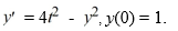 Consider the initial value problem This question relates to using the Euler method to approximate the solution of this problem at t = 0.2 using a step size of h = Y1 = ________