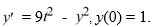 <strong>Consider the initial value problem This question relates to using the Euler method to approximate the solution of this problem at t = 0.1 using a step size of h = Which of the following equals </strong> A) y_{2}=\frac{1}{200}\left(\frac{9}{200^{2}}-1-\frac{1}{200}^{2}\right) B) y_{2}=\left(\frac{9}{200^{2}}-1-\frac{1}{200}^{2}\right) C) y_{2}=1-\frac{1}{200}+\left({\frac{9}{200^{2}}}^{2}-1-\frac{1}{200}^{2}\right) D) y_{2}=1-\frac{1}{200}+\frac{1}{200}\left(\frac{9}{200^{2}}-1-\frac{1}{200}^{2}\right)