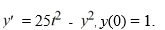 <strong>Consider the initial value problem This question relates to using the backward Euler method to approximate the solution at t = 0.4, namely = y(0.4), using a step size of h = 0.02. Which of these equations is the result of applying the backward Euler method to solve for </strong> A) y_{1}^{2}-y_{1}+25 \times 0.4^{2}=0 B) 0.02 y_{1}^{2}+y_{1}-\left(1+25 \times 0.4^{2} \times 0.02\right)=0 C) 0.02 y_{1}^{2}-y_{1}+\left(1+25 \times 0.4^{2} \times 0.02\right)=0 D) y_{1}^{2}+y_{1}-25 \times 0.4^{2}=0