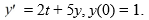<strong>Consider the initial value problem This question is related to using the predictor-corrector method to estimate the solution y(0.2) using a step size of h = 0.05. For this problem, you will need these values to carry out the computations: Which of the following is the correct formula for </strong> A) f_{i}=0.05 i+5 y_{i} B) f_{i}=2 \times 0.05 i+5 y_{i-1} C) f_{i}=2 \times 0.05(i-1)+5 y_{i-1} D) f_{i}=2 \times 0.05 i+5 y_{i}