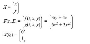 <strong>Consider the system of initial value problems given by This problem can be expressed using matrix notation as Where When using the Euler method with h = 0.05, what are the values of when using the Euler method?</strong> A) B) C) D)