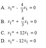 Consider this system of first-order differential equations: (i) Transform this system into a second-order differential equation whose solution is X<sub>1</sub> . (ii) Find the general solution of the differential equation in part (i). (iii) Use your solution in (ii) to now find X<sub>2</sub>.