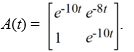 Consider the matrix function . Compute