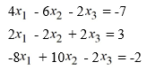 Consider the following system of linear equations: What is the augmented matrix for this system?