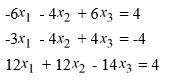 Consider the following system of linear equations: The system is inconsistent.