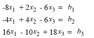 Consider the following system of linear equations: Find a condition involving that ensures the system has infinitely many solutions.