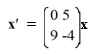 Consider the first-order homogeneous system of linear differential equations The origin is a saddle point.