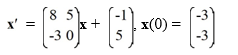 Consider the first-order nonhomogeneous initial value problem Compute ψ<sup>-1</sup>(t) the inverse of the fundamental matrix of the system.