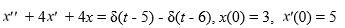 Consider the following initial value problem (i) Find the Laplace transform X(s) of the solution x(t) of this initial value problem. (ii) Compute the inverse Laplace transform of your function in part (i).