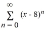 <strong>What is the radius of convergence of the power series ?</strong> A) 0 B) 1 C) 8 D) \infty