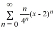 <strong>What is the radius of convergence of the power series ?</strong> A) B) 4 C) 2 D) 6 E) \infty