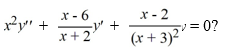 <strong>Which of these are singular points for the differential equation Select all that apply.</strong> A) -2 B) 6 C) -3 D) 2 E) 0
