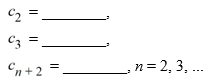 Consider the second-order differential equation - 1 y = 0. Assume a solution of this equation can be represented as a power series Assume that C<sub>0</sub> and C<sub>1</sub> are known. Write down the following explicit formulas for the coefficients C<sub>n</sub> .