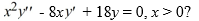 <strong>Which of the following pairs forms a fundamental set of solutions of the Cauchy Euler differential equation .</strong> A) \left\{x^{-3}, x^{3}\right\} B) \left\{x^{3}, x^{6}\right\} C) \left\{x^{3}, x^{3} \ln x\right\} D) \left\{x^{-3}, x^{-3} \ln x\right\} E) \left\{x^{3} \cos (\ln x), x^{3} \sin (\ln x)\right\}